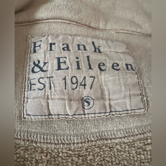 Frank & Eileen $398 Belfast Trench Coat Large Brown Triple Fleece NO BUTTONS - Picture 4 of 4